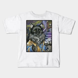 Cat Prince Charming - Black Outlined Version Kids T-Shirt